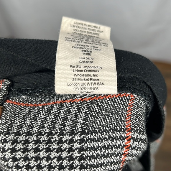 Free People Mini Kick Flare Plaid Cropped Pants. - Picture 9 of 9